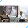 Picture of Lecture in Marathi by Shri. Bharat Kamat, Shri. Mukund Sangoram and Smt. Shubhada Mulgund on Pt. Bhimsen Joshi's contribution to music on the ocassion of the anniversary  of Bhimsen Joshi Adhyasan