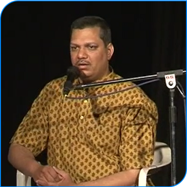 Picture of Lecture by Prof. Chaitanya Kunte on work and life of Pt. Ravi Shankar in Marathi